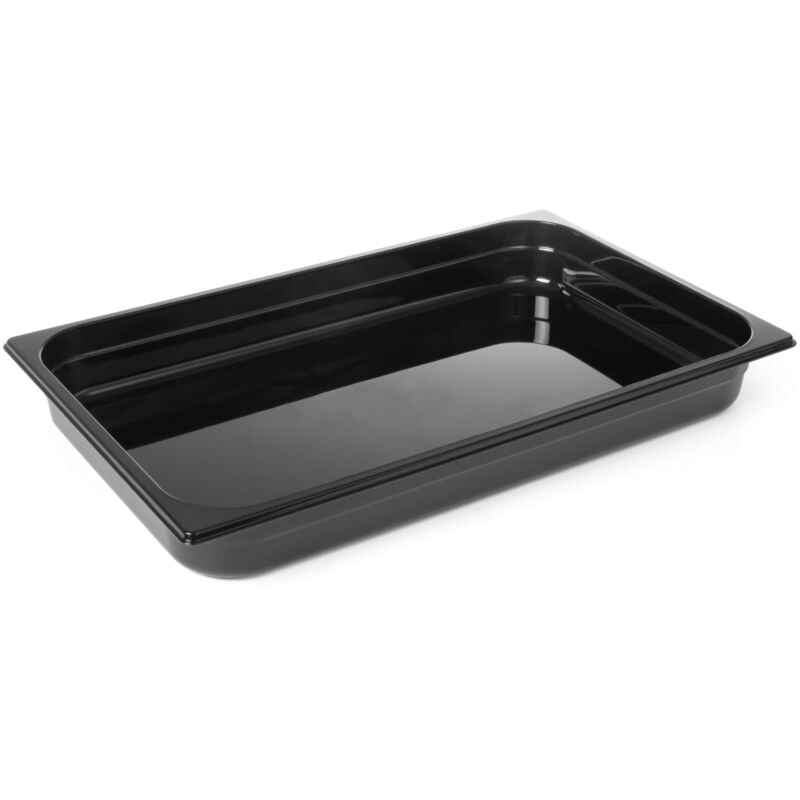 Bac traiteur GN 1/1 en polycarbonate noir 530x325x100mm 14L Hendi 862223