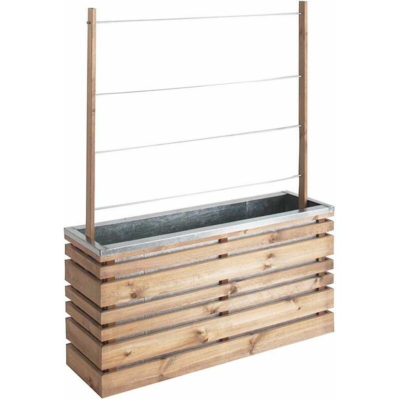 Bac à fleurs 110 litres Lign z avec treillis