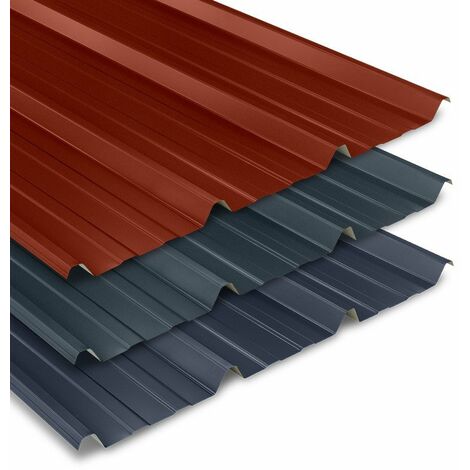 Bacacier – Tôle bac acier 0.63 mm couverture métallique 2100x1000 mm – Revêtement polyester 25 µm – Résistance intempéries – Usage toiture