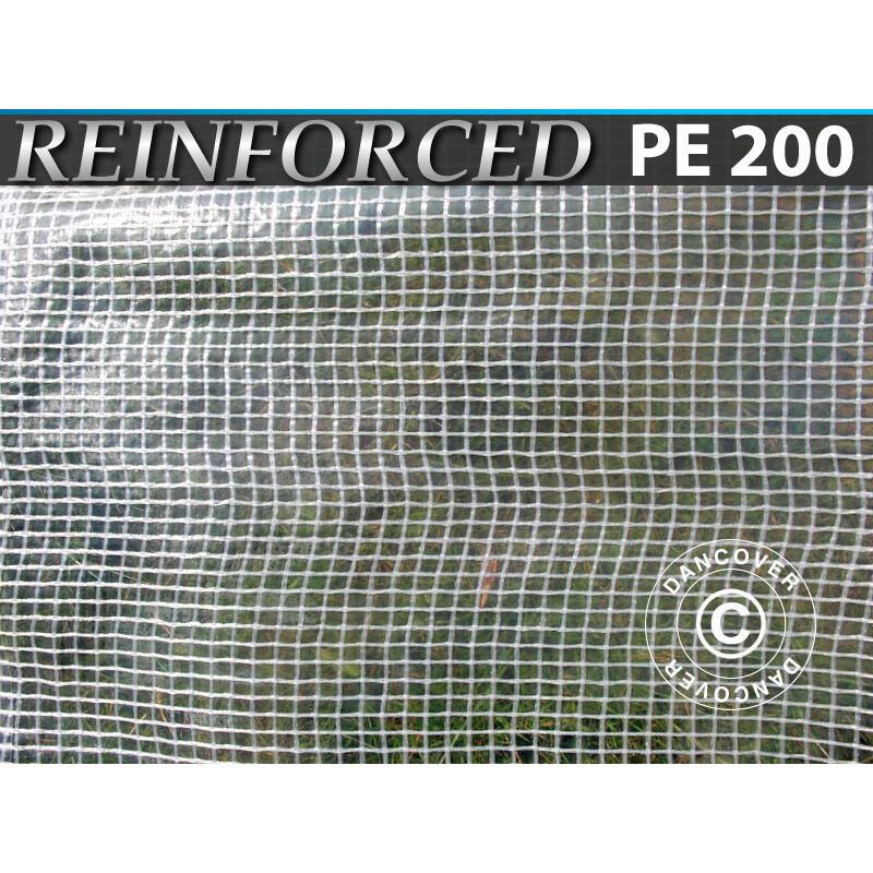 Bâche 10x14m, Maillage Renforcé pe 200g/m², Transparente