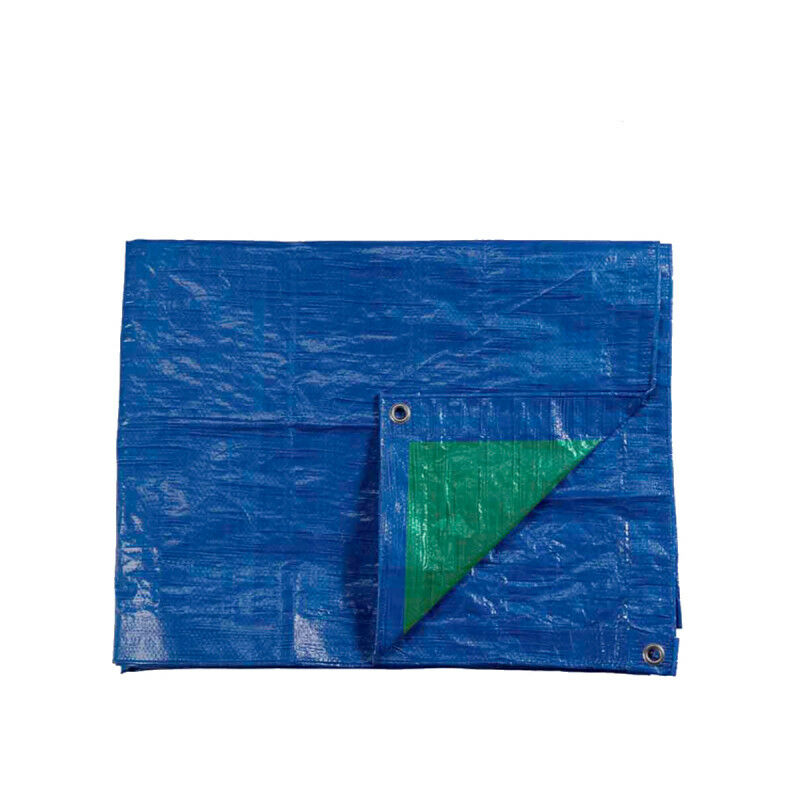Bâche de protection EDM Bleu/Vert - Œillets métal - 90 g/m2 - 10 x 15 m - Vert