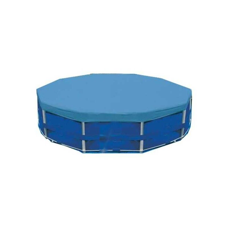 Bestway – Bâche de piscine ronde 370 cm – Protection contre saleté et intempéries – Fixation sécurisée avec cordes – Épaisseur 210 g/m² - BW58037