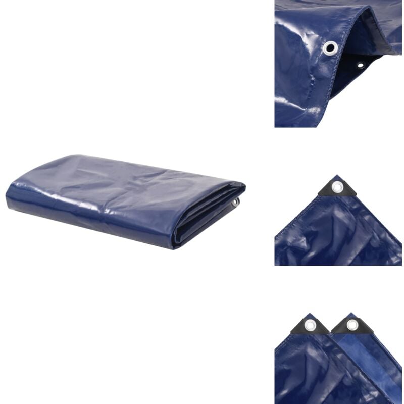 Bâche 650 g / m² 2,5 x 3,5 m Bleu - Couverture Imperméable - Bâche Bleue - Bâche De Protection - Bâche Extérieure - Bâche Robuste