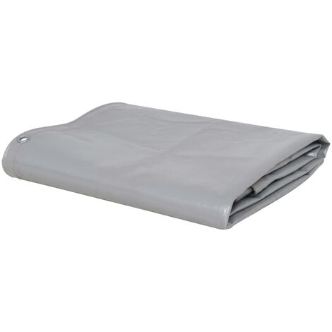 Bâche 650 g / m² 3 x 4 m Gris Bâche de protection