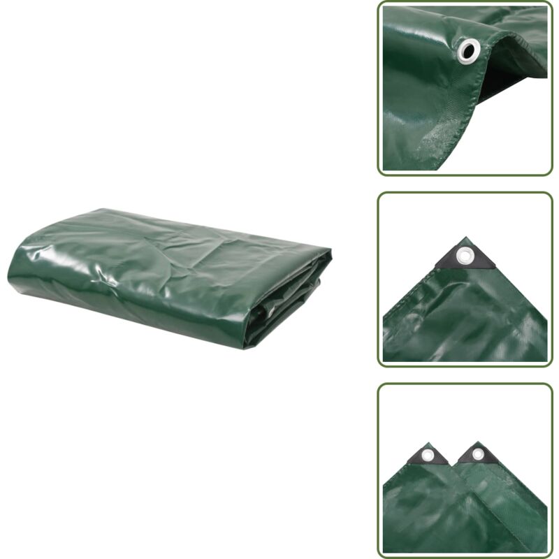 Vidaxl - Bâche 650 g / m² 3 x 6 m Vert - Couverture Imperméable - Bâche Extérieure - Bâche De Protection - Bâche Voiture - Bâche Moto