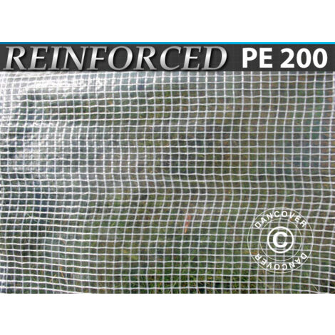 Bâche 8x10m, Maillage Renforcé PE 200g/m², Transparente