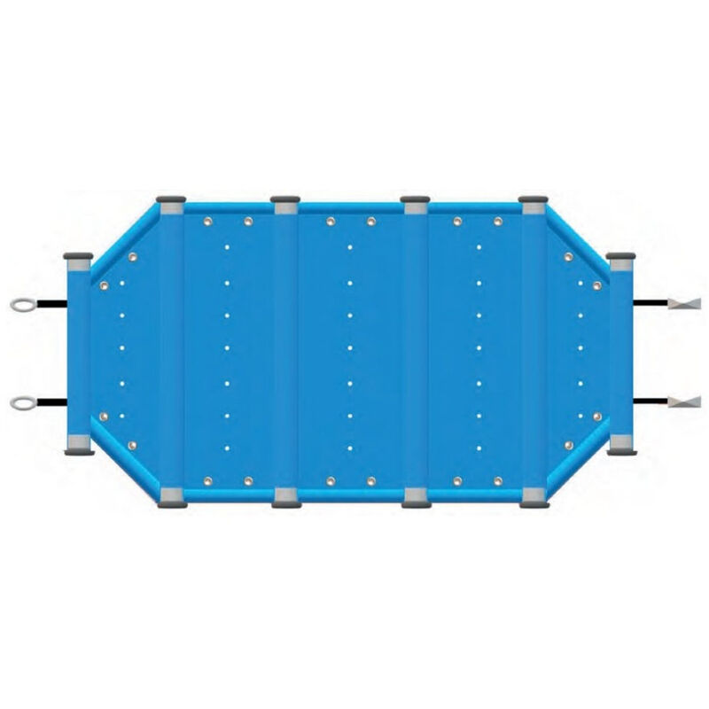 Bâche à barres sécuribois pour piscine Sunbay - Modèles: Marbella 2, 4 pans rectangulaire, 4,20 x 2,70 m - Couleur: Teck/beige