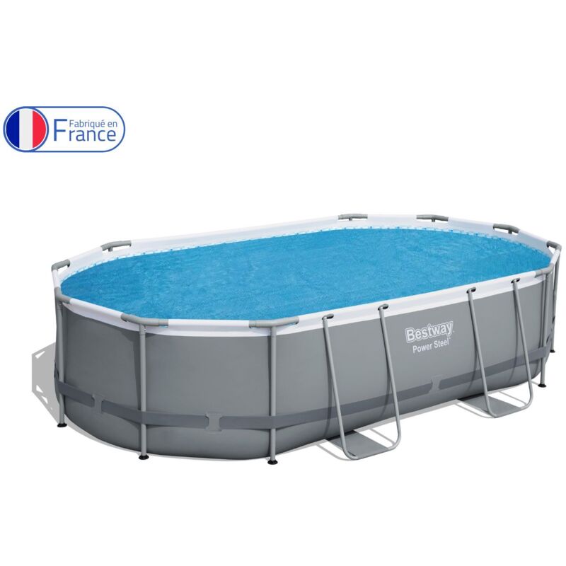 Bestway - Bâche à bulles ovale 280x180cm pour piscine Power Steel 300x200x84cm