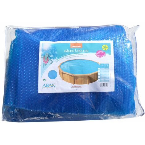 Bâche à bulles ovale pour piscine 7,30 x 3,70 m intérieur - Bleu