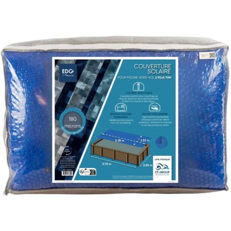 Bâche à bulles Pour Piscine Autoportante Rectangulaire 2.74 x 5.49 - 180 Microns - Bleu - Dimensions