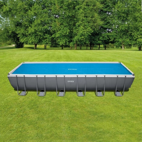 Bâche à bulles pour piscine rectangulaire Intex L 7,32 x l 3,66 m