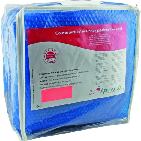 Bâche à bulles rectangle pour piscine 3 X 2 m - 180 Microns - Bleu - Couverture Solaire EDG