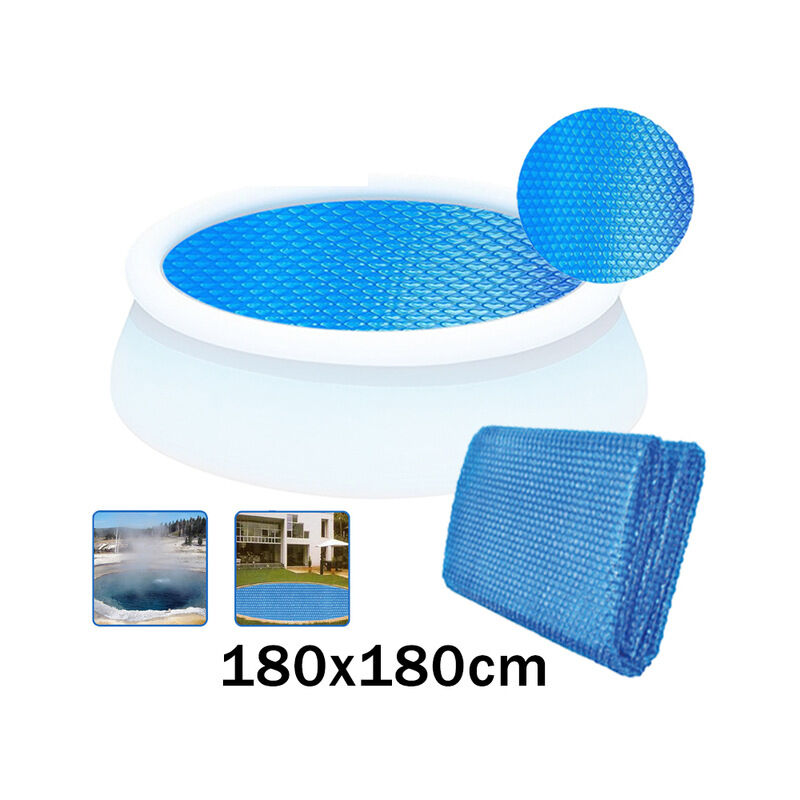 Rapanda - Bâche à bulles ronde 180cm pour piscine - Bleu