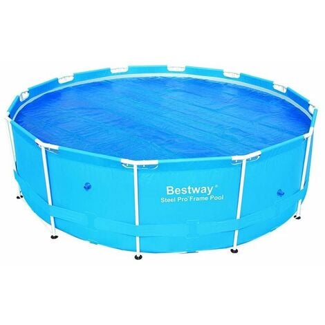 Bâche à bulles ronde ou ovale pour piscine Bestway -  356 cm - Bleu