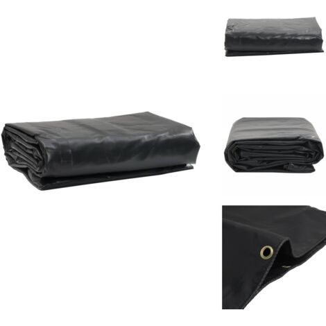 Bâche anthracite 1,5x20 m 650 g/m² - Bâche Imperméable - Bâche De Protection - Bâche Extérieure - Bâche Voiture - Bâche Moto