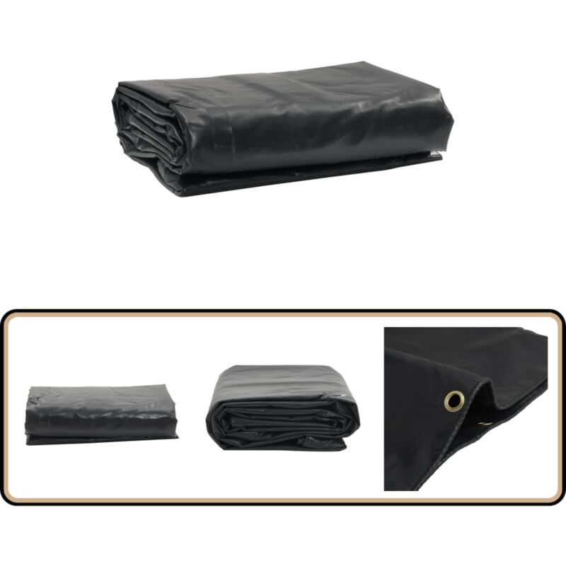 Bâche anthracite 3x3 m 600 g/m² - Bâche Imperméable - Bâche De Protection - Bâche Extérieure - Bâche Pour Voiture - Bâche Pour Bateau