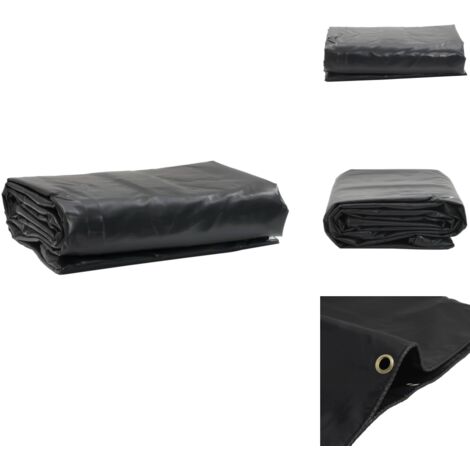 Bâche anthracite 4x7 m 650 g/m² - Couverture Extérieure - Bâche Imperméable - Bâche De Protection - Bâche Pour Voiture - Bâche Pour Bateau