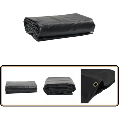 Bâche anthracite 5x7 m 600 g/m² - Bâche Imperméable - Bâche De Protection - Bâche Extérieure - Bâche Voiture - Bâche Moto