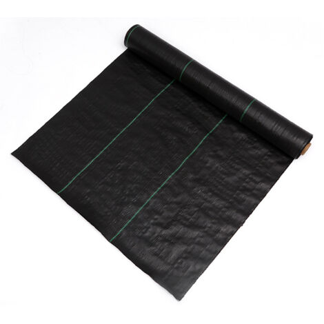 Bâche anti-mauvaises herbes PP agricole noir 3x50ft (90g) 1pc - Perméable et idéale pour jardin potager et serre