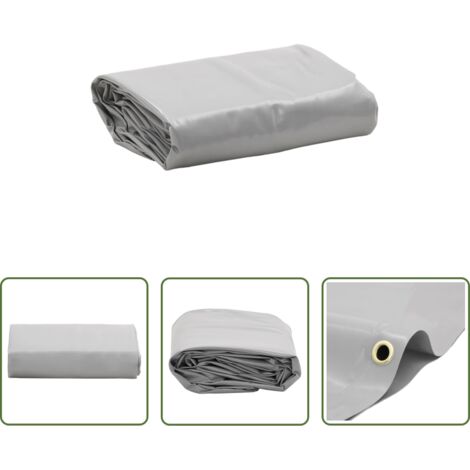 Bâche anti-UV -  Bâche gris 5x5 m 650 g/m²