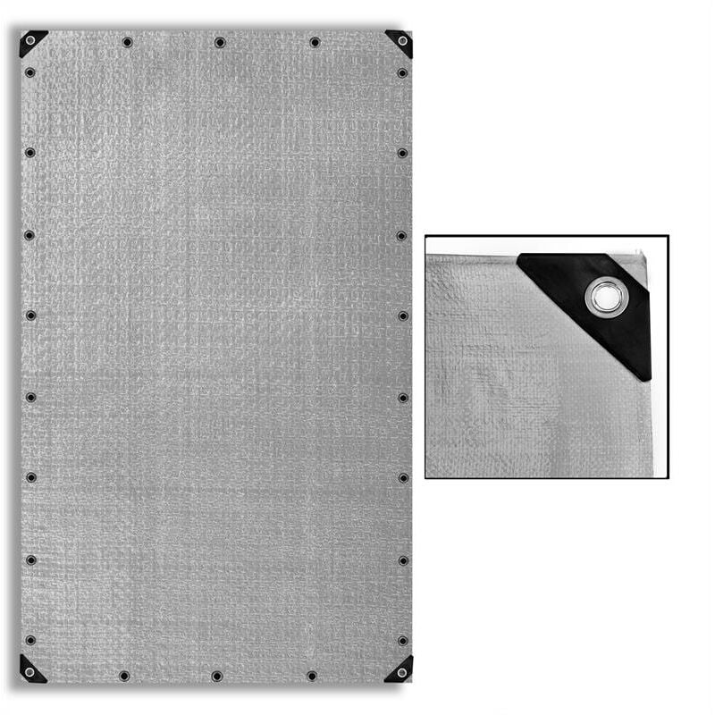 Bâche de protection Bâche pour accessoires de jardin Bâche en bois Tissu pe gris 90 / 4x6