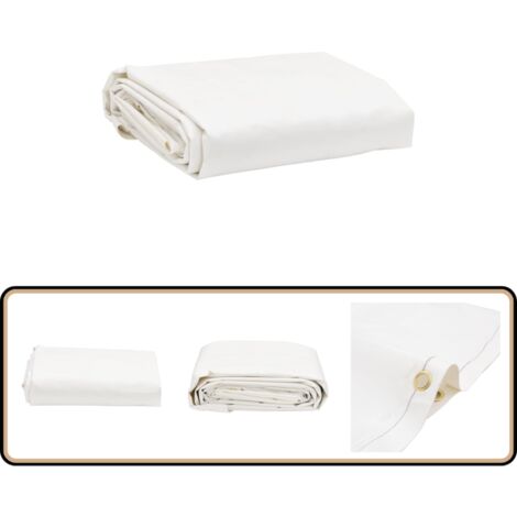 Bâche blanc Ø 2,6 m 600 /m² - Bâche De Protection - Bâche Imperméable - Bâche Solide - Bâche Extérieure - Bâche Universelle