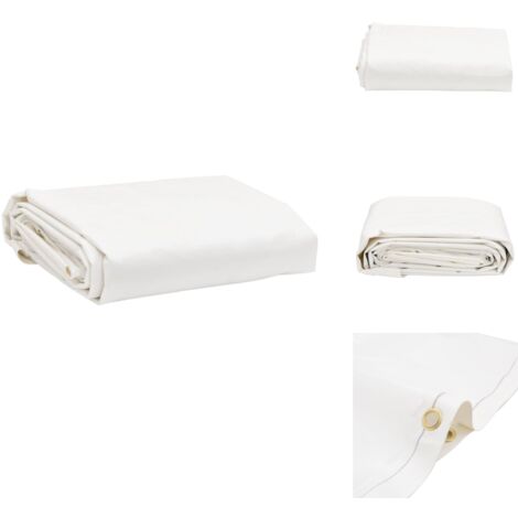 Bâche blanc Ø 2,6 m 600 /m² - Bâche De Protection - Bâche Imperméable - Bâche Solide - Bâche Extérieure - Bâche Universelle