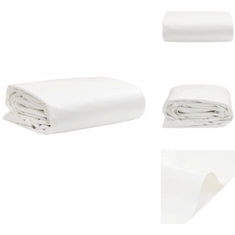 Bâche blanc 3,5x5 m 600 /m² - Couverture Imperméable - Bâche Protectrice - Bâche Extérieure - Bâche Multifonction - Bâche Voiture