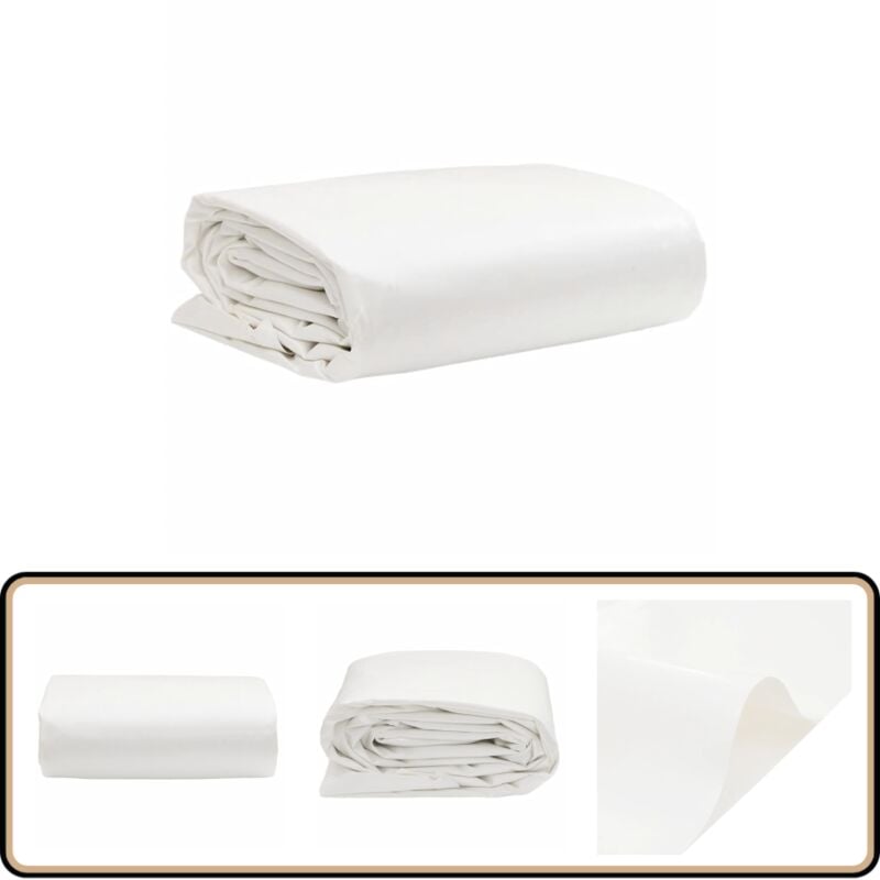 Bâche blanc 3x3 m 600 /m² - Couverture Imperméable - Bâche Protectrice - Bâche Multifonction - Bâche Extérieure - Bâche Voiture
