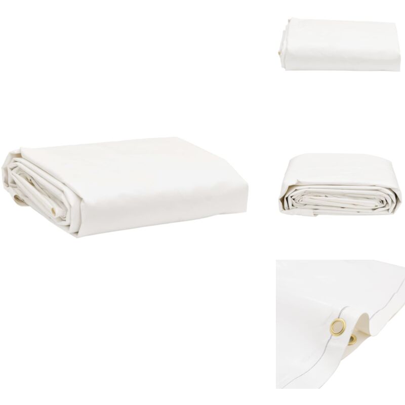 Vidaxl - Bâche blanc 5x5 m 600 g/m² - Couverture Imperméable - Bâche Protectrice - Bâche Extérieure - Bâche Multifonction - Bâche Jardin