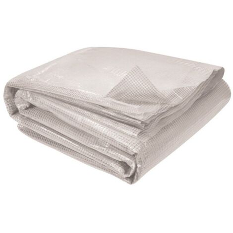 Bâche blanche pour serre de jardin tunnel 200 cm - Blanc - 200 cm