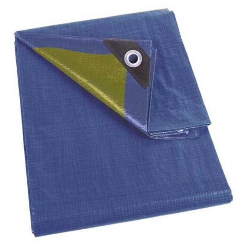 Perel - Bache - bleu/kaki - résistant - 12 x 15 m