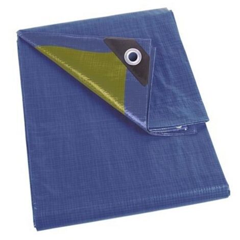 bâche - bleu/kaki - résistant - 2 x 3 m