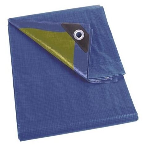 Bache - bleu/kaki - résistant - 2 x 4 m