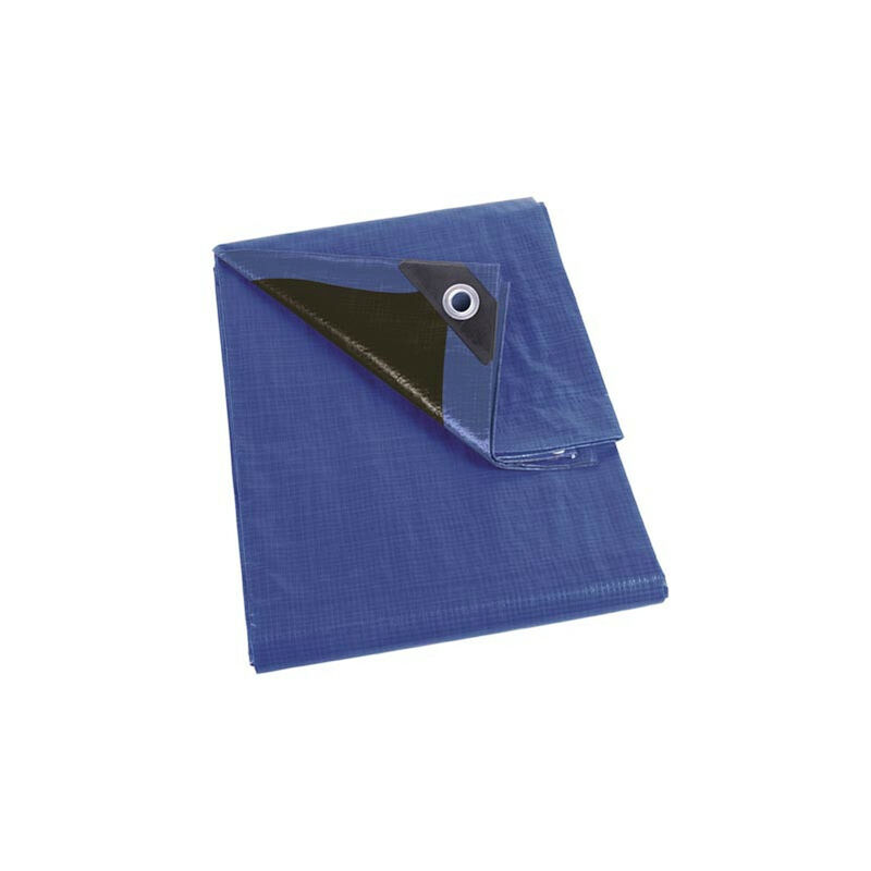 Perel - bâche - bleu/noir - très résistant - 5 x 5 m (140-0505)