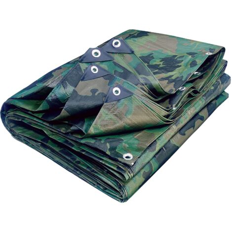 Bache Camouflage 3,6x5 m - TECPLAST 150CM - Haute Qualité - Bache
