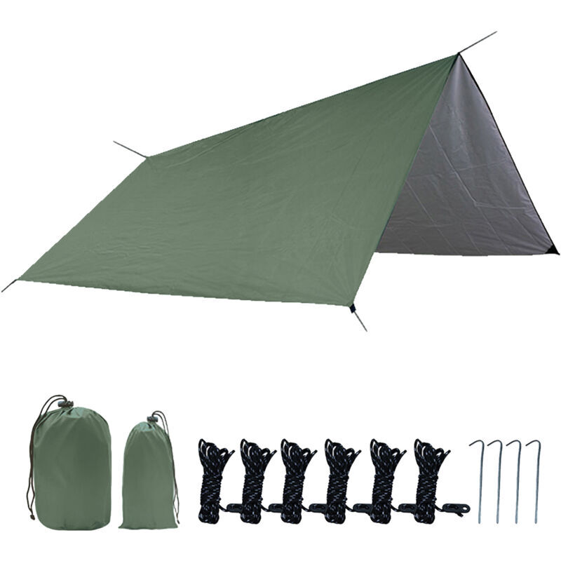Bâche camping 300x300cm militaire imperméable uv toit voiture plage