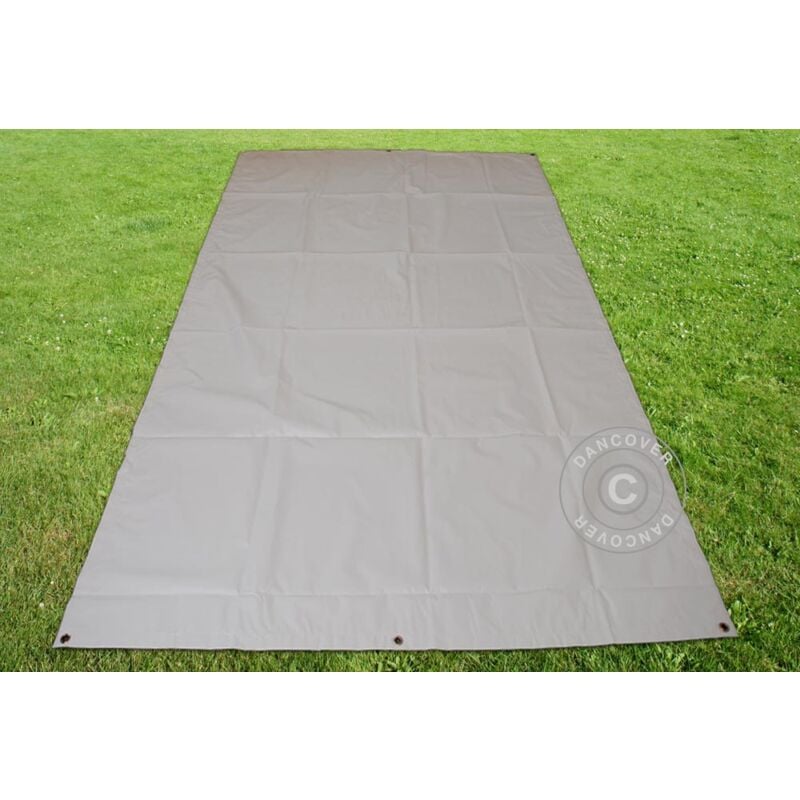 Bâche, couverture de sol, 4,5x6,5m pvc, Gris