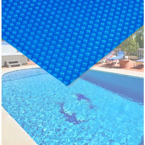 Bàche, Couverture Piscine, Rectangulaire, à Effet Isolant, Bleue, 5x8m