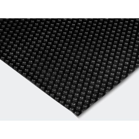 Bàche Couverture Piscine Rectangulaire à Effet Isolant - Noire. 4x6 m