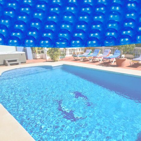 Bàche Couverture Piscine Ronde à Effet Isolant - Bleue. Diamètre 3,6 m