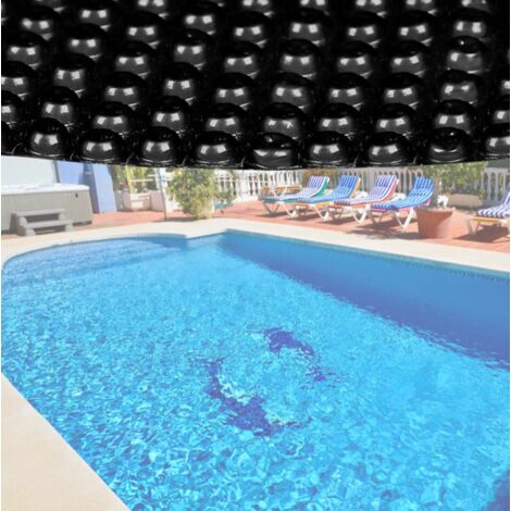Bàche Couverture Piscine Ronde à Effet Isolant - Noire. Diamètre 5 m