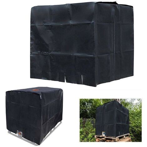 Bâche Couverture Réservoir IBC 120x100x116cm 1000L - 210D Étanche, Bâche de réservoir d'eau/Capot de Protection Cuve