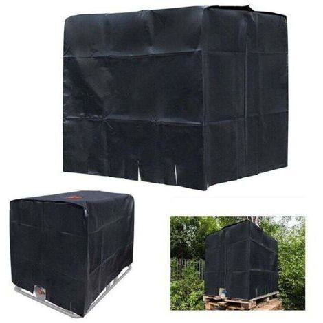 Bâche Couverture Réservoir IBC 120x100x116cm 1000L - 210D Étanche, Bâche de réservoir d'eau/Capot de Protection Cuve