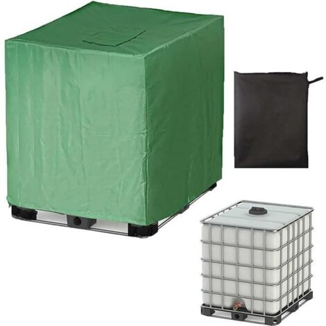 Bâche Cuve 800L, Collecteurs d'Eau de Pluie, Couverture de Protection UV, Étanche, Anti-Poussière, Housse pour Cuve 800L (Vert)