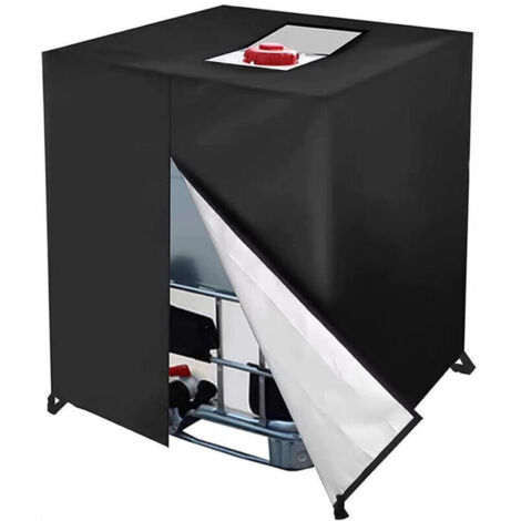Bache cuve IBC 1000L, 420D anti-UV anti-poussière, avec fermeture éclair 120x100x116cm
