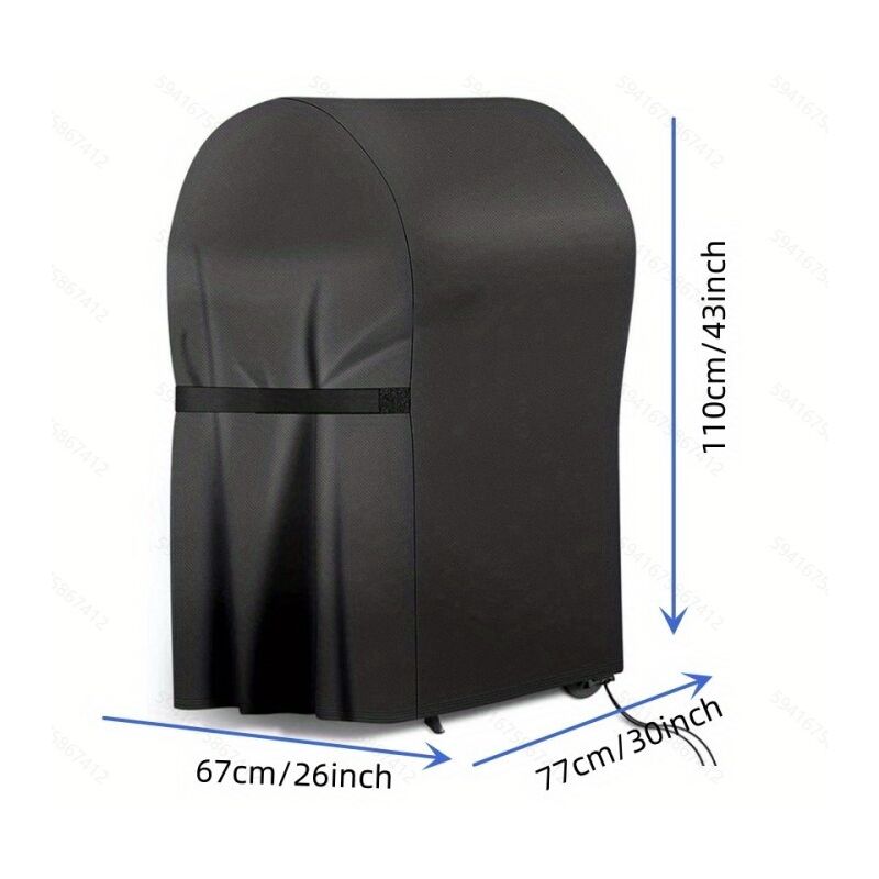 Bâche de barbecue, bâche de couverture Oxford 220D, kit de doublure de barbecue, housse de barbecue étanche, housse de barbecue à gaz robuste – 77 x