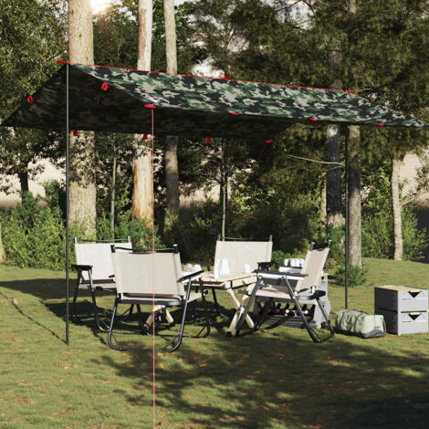 Bâche de camping camouflage 406x306 cm imperméable