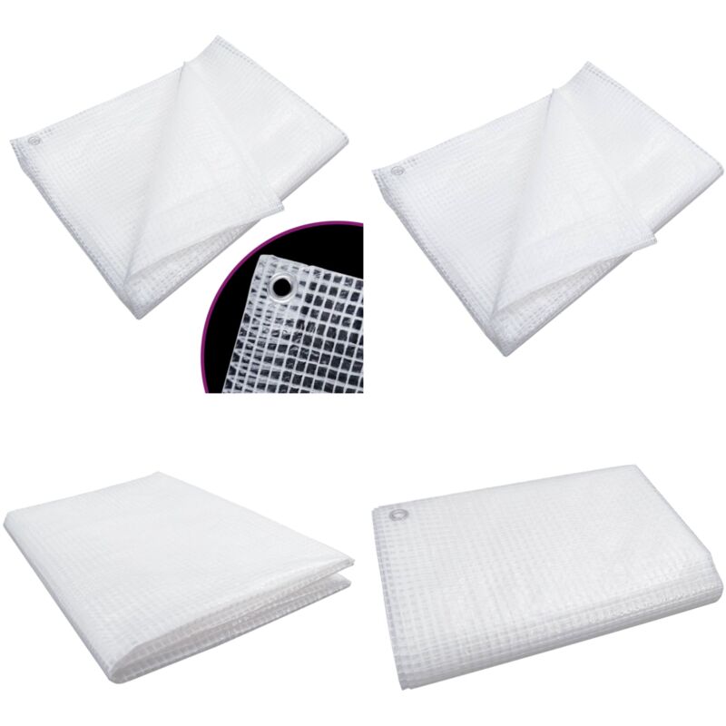 Vidaxl - Bâche de gaze 140 g/m² 3x6 m Blanc - Bâche De Gazes - Bâche De Protection - Bâche Imperméable - Bâche Blanche - Bâche 3x6 Mètres - Home &
