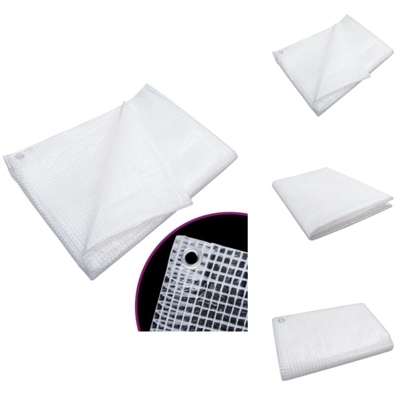 Bâche de gaze 140 g/m² 6x6 m Blanc - Bâche De Protection - Bâche Gazé - Bâche Imperméable - Bâche Extérieure - Bâche Pour Serre